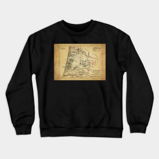 Old Map - Vintage - Landes Department Crewneck Sweatshirt